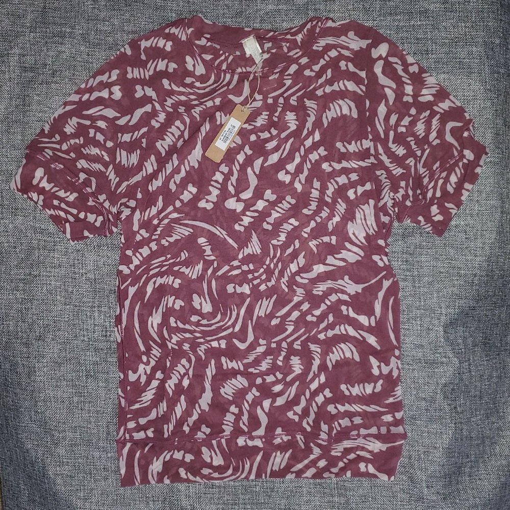 NWT SKIMS 3X Summer Mesh T-shirt RASPBERRY SWIRL